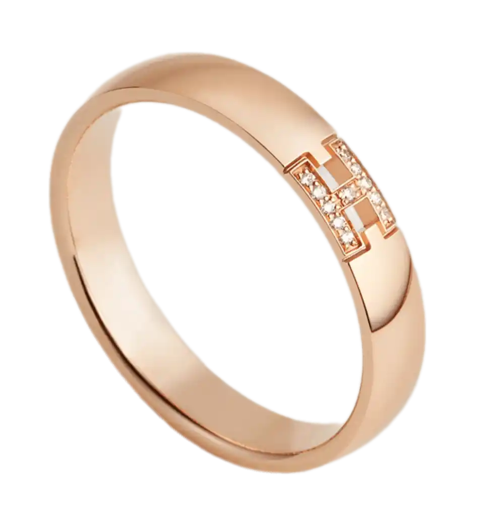 Hermès Ever Herakles Wedding Band - Rose Gold