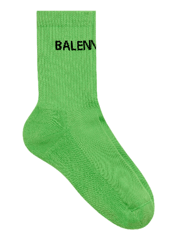 Balenciaga Men's Socks - Acid Green/Black