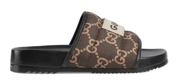Gucci GG Slide Sandal - Ebony/Beige