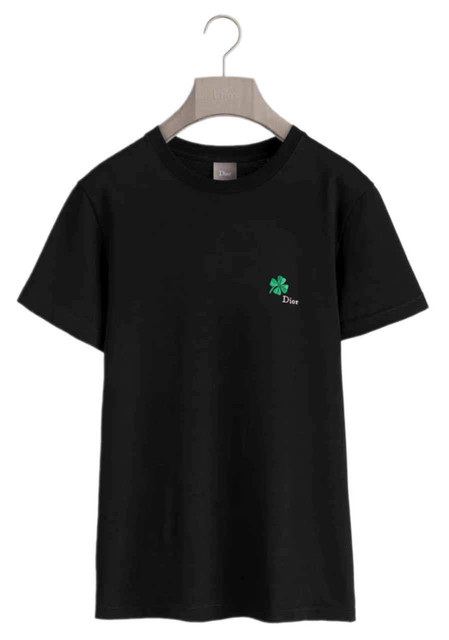 Dior Clover Embroidery T-Shirt - Black
