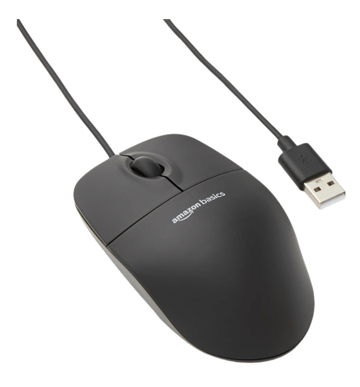 Amazon Basics Responsive and Precise 3-Button Wired USB Computer Mouse