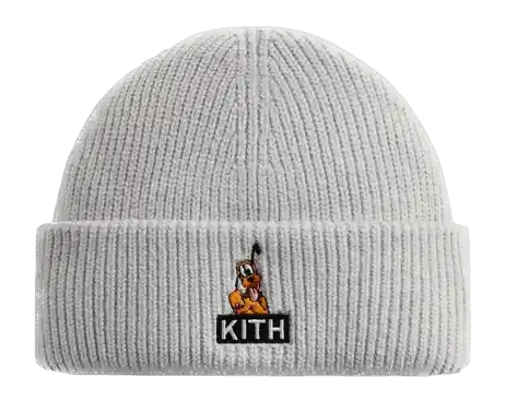 Kith x Disney Mickey and Friends Pluto Mia Beanie - Light Heather Grey