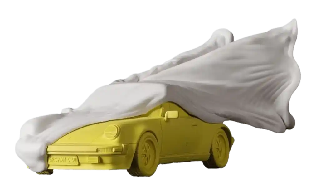 Daniel Arsham Veiled Porsche Figure (Edition of 500) - Yellow