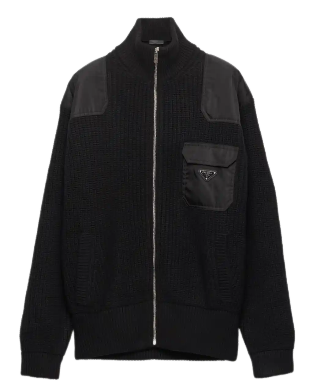 Prada Wool and Cashmere Cardigan - Black