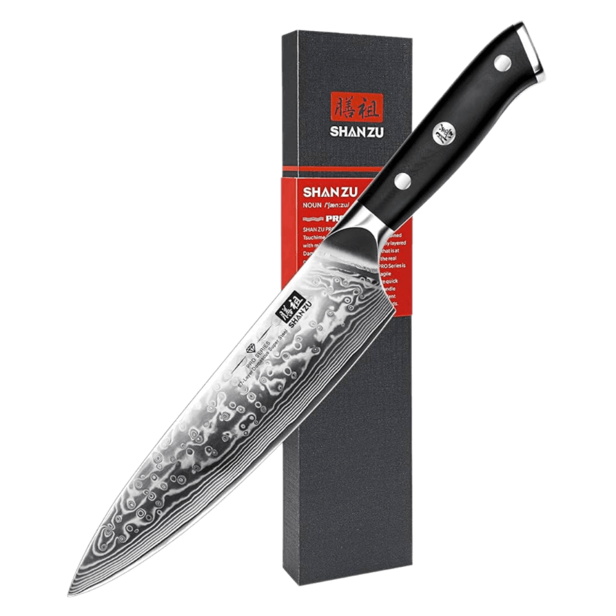 SHAN ZU Chef Knife 8 Inch Japanese Steel Damascus Kitchen Knife