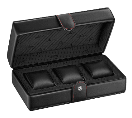Omega Fine Leather 3 Watch Box - Black
