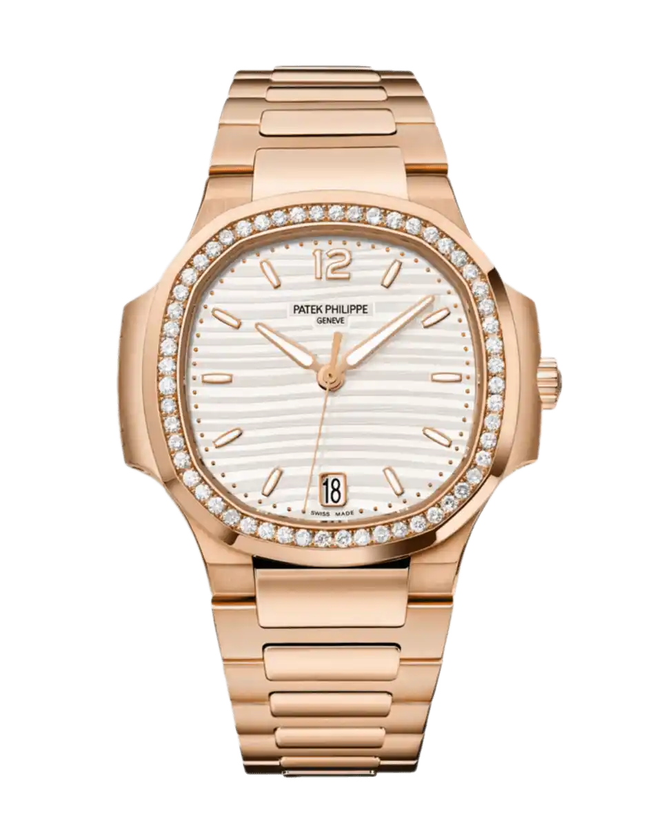 Patek Philippe Nautilus Silver Dial - 35mm, 18ct Rose Gold