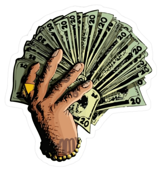 Money Spread Sticker