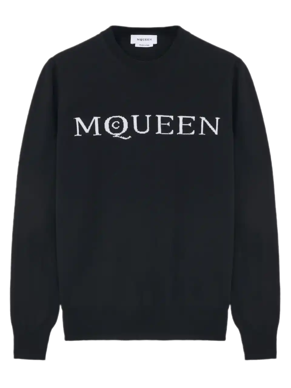 McQueen Merino Wool McQueen Logo Jumper - Black/Ivory