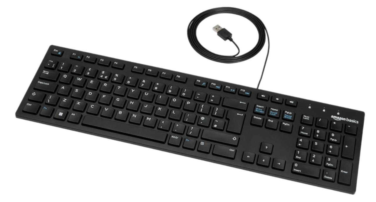 Amazon Basics Full Size Wired Keyboard