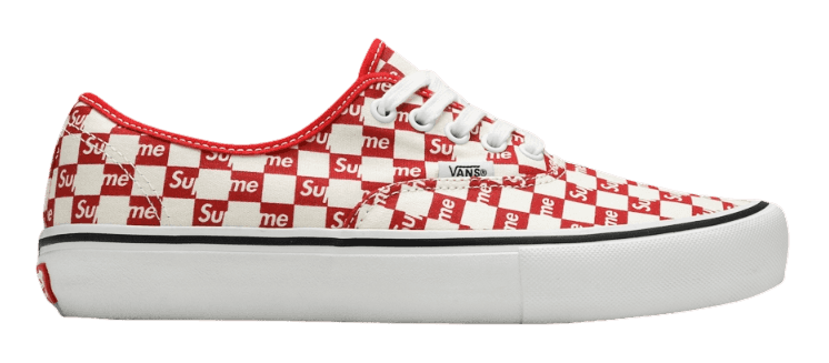Vans Authentic - Supreme Red Checker Logo