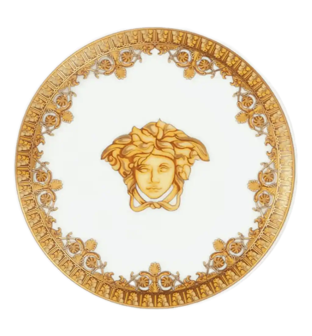 Versace Baroque Plate 3.9" - White and Gold