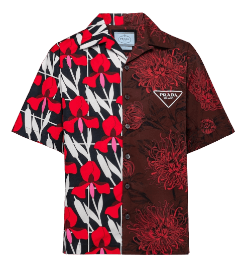 Prada Double Match Cotton Shirt - Red