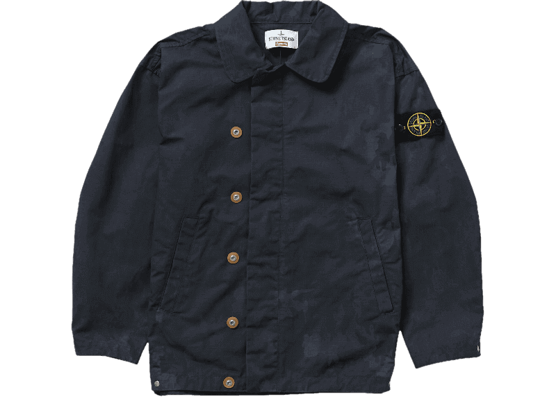 Supreme Stone Island Reactive Ice Camo Ripstop Jacket - Black