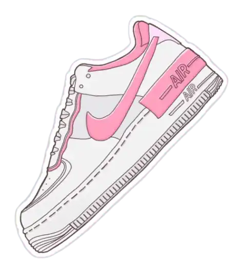 Nike Pink AF1 Sticker