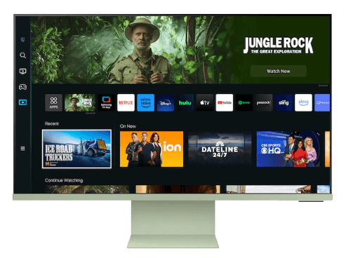 Samsung - 27" M80C Smart Monitor 4K UHD with Streaming TV, USB-C Ergonomic Stand and SlimFit Camera - Spring Green