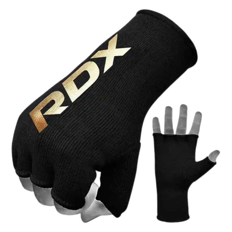 RDX HY Inner Gloves Elasticated Half Finger - Black