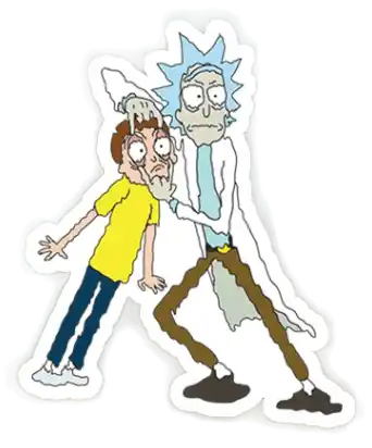 Rick and Morty Melting Sticker