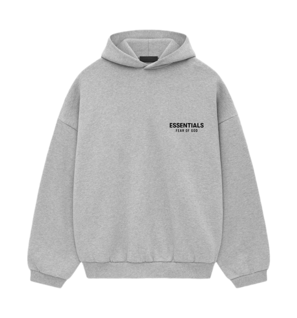 ESSENTIALS Fleece Hoodie - Light Heather Gray