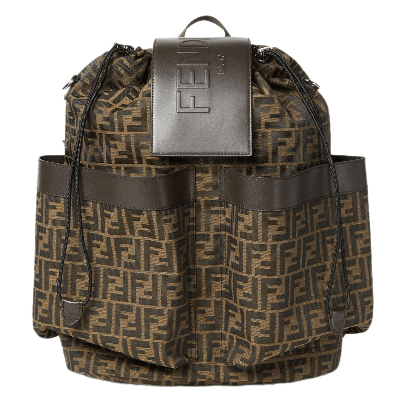 Fendi Timeless Strike Large FF Jacquard Fabric Backpack - Multicolor