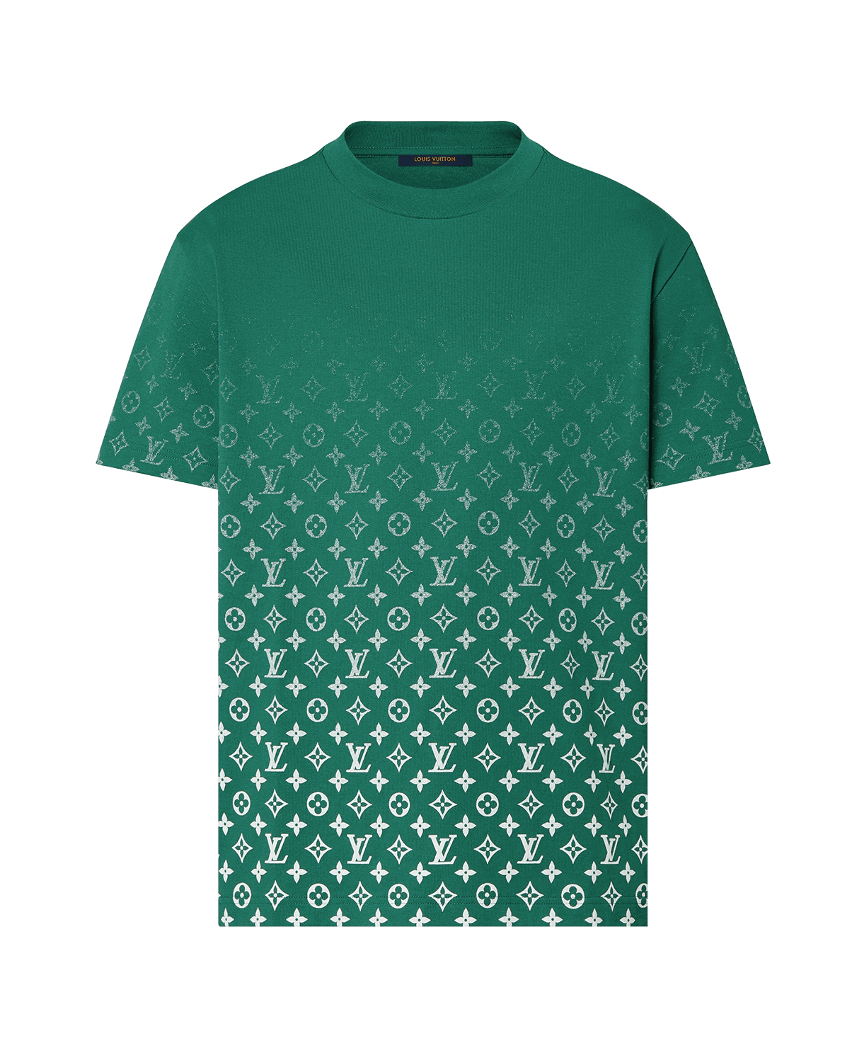 LV Monogram Gradient Cotton T-Shirt - Green