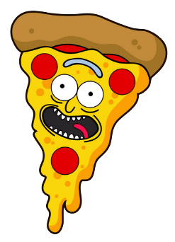 Rick and Morty Pizza Sticker