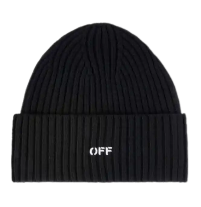 Off-White Offstamp Loose Knit Beanie - Black