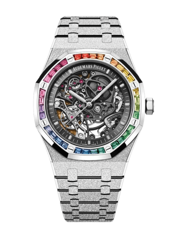 Audemars Piguet Royal Oak Frosted Gold Double Balance Wheel Openworked “Rainbow” - 41mm, White Gold (2022)