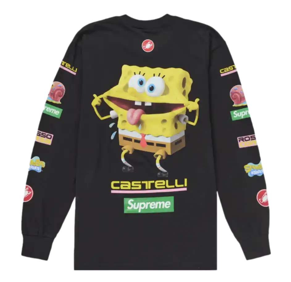 Supreme SpongeBob/Castelli Racing L/S Tee - Black
