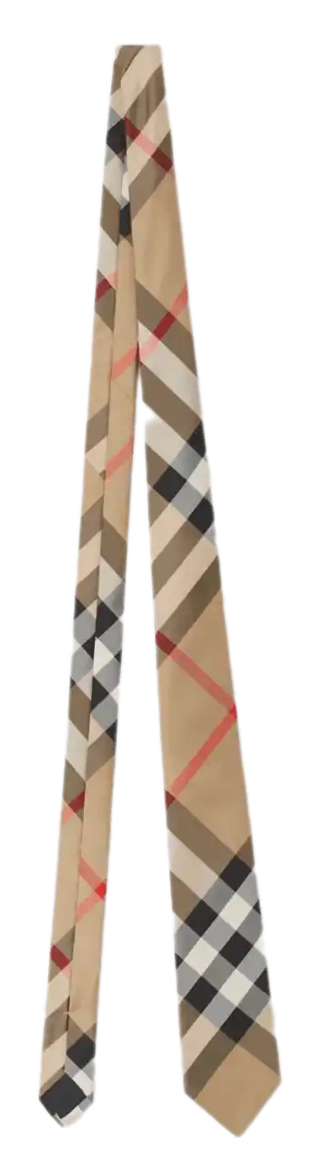 Burberry Check Silk Tie - Archive Beige