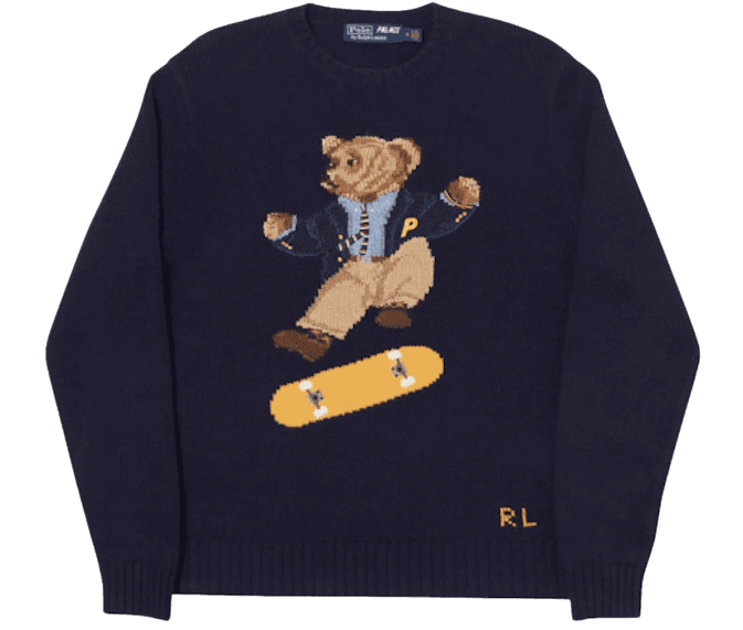 Palace Ralph Lauren Skate Polo Bear Sweater - Aviator Navy