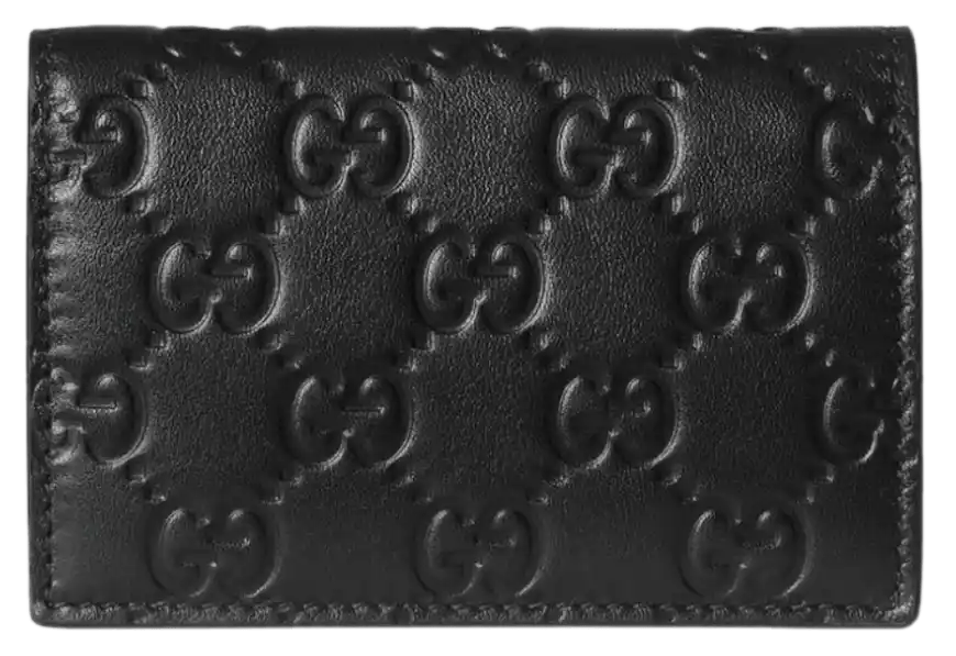 Gucci GG Emblem Card Case - Black