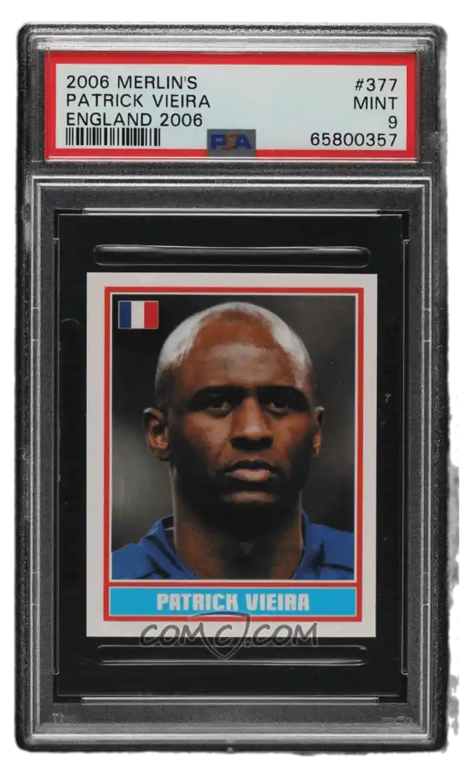 2006 Merlin England World Cup Stickers - #377 - Patrick Vieira PSA 9