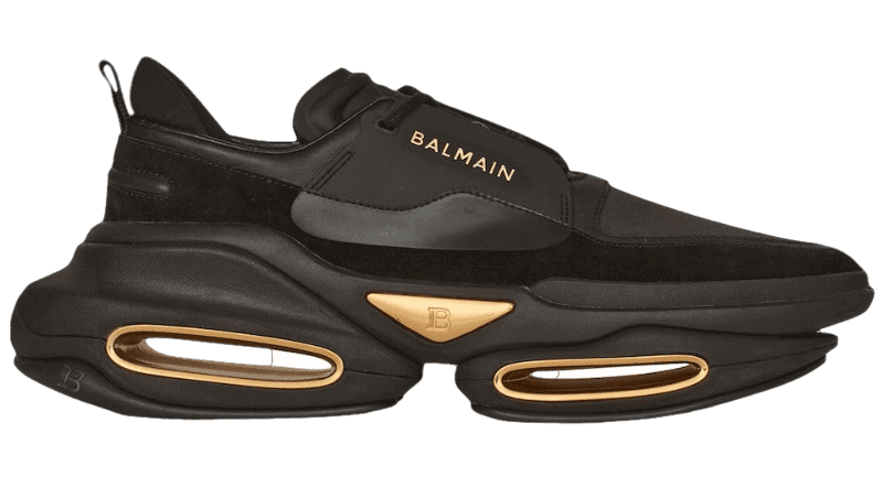 Balmain B-Bold Low-Top - Black Gold