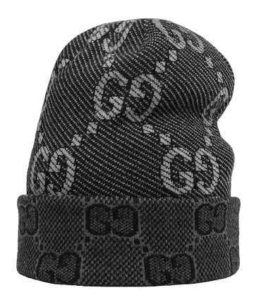 Gucci GG Wool Hat - Black and Grey