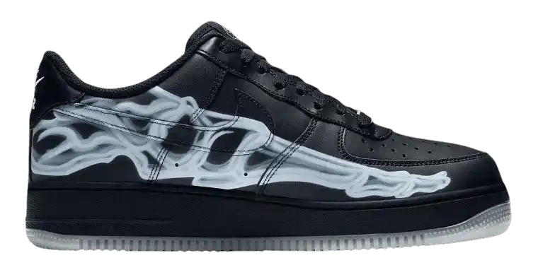 Nike Air Force 1 Low - Black Skeleton Halloween (2019)