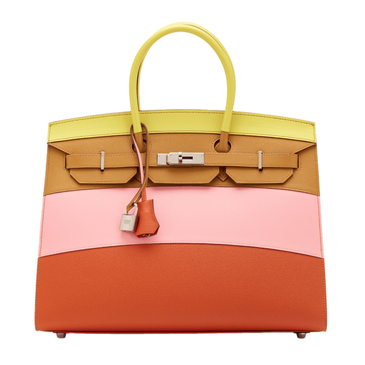 Hermès Lime, Sesame, Rose Confetti and Terre Battue Sunrise Epsom Birkin 35 Palladium Hardware, 2020