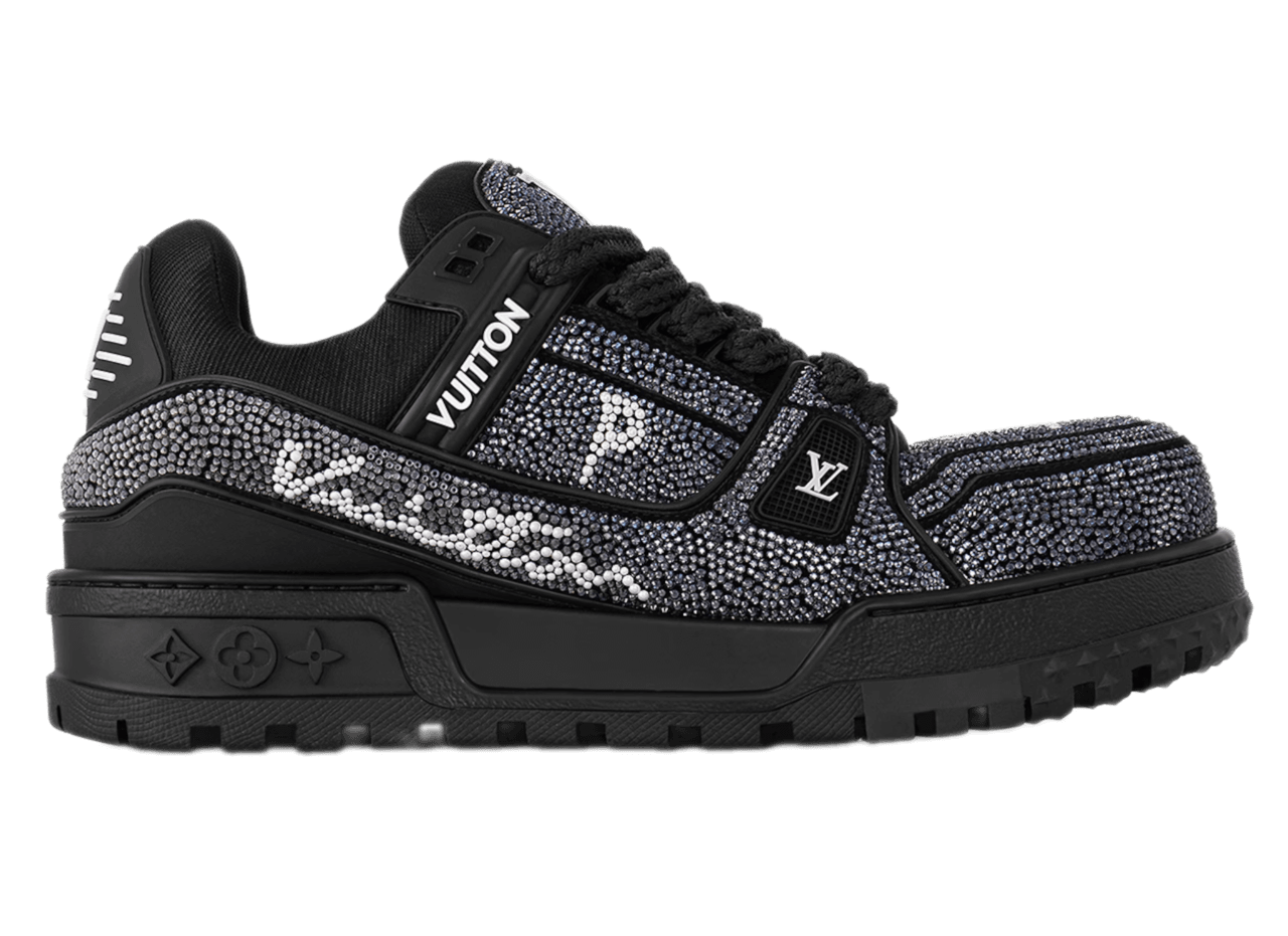 LV Trainer Maxi Sneaker Swarovski Crystals - Black