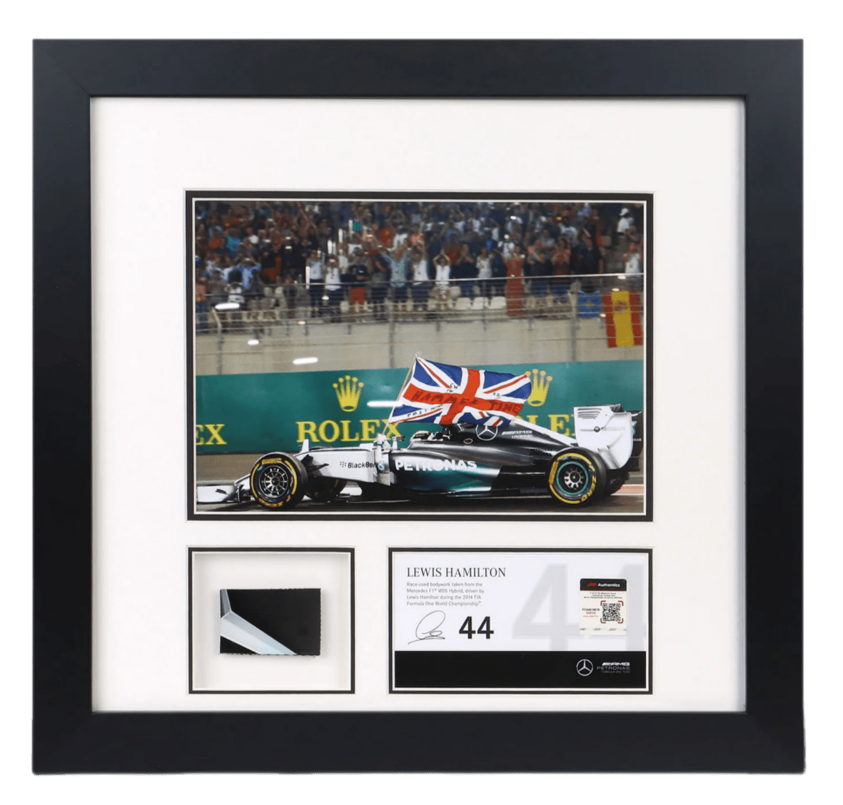 Lewis Hamilton 2014 'British Flag' Bodywork & Photo - Abu Dhabi GP