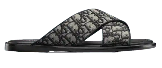 Dior Alias Sandal - Beige and Black Dior Oblique Jacquard
