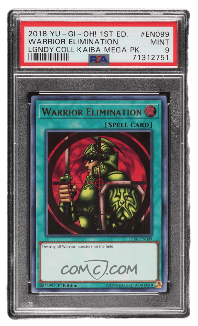 2018 Yu-Gi-Oh! - Legendary Collection Kaiba- 1st Edition #LCKC-EN048 - Ultra Rare - Warrior Elimination PSA 9 MINT