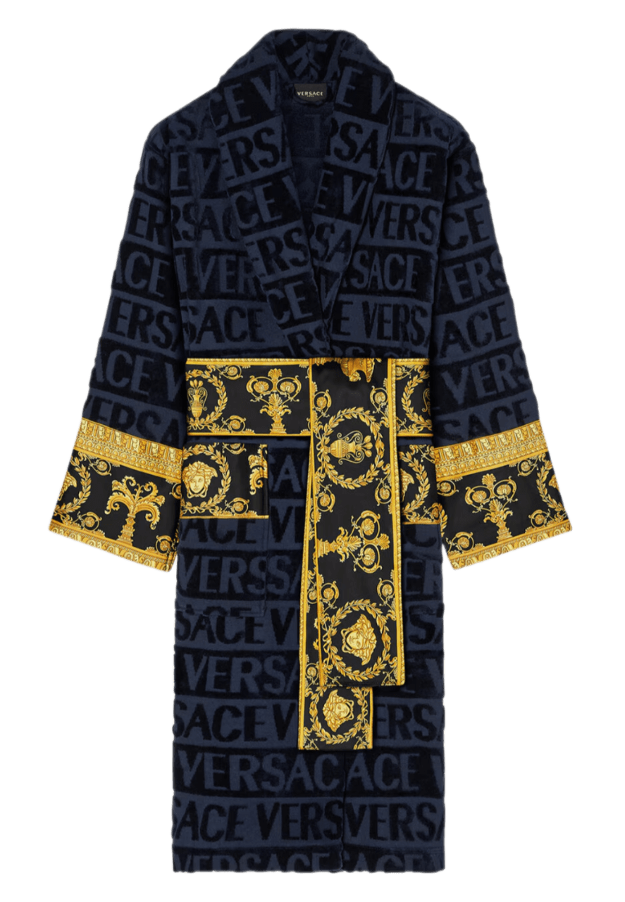 Versace Baroque Bathrobe - Blue