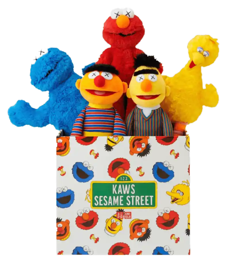 KAWS Sesame Street Uniqlo Plush Toy Complete Box Set