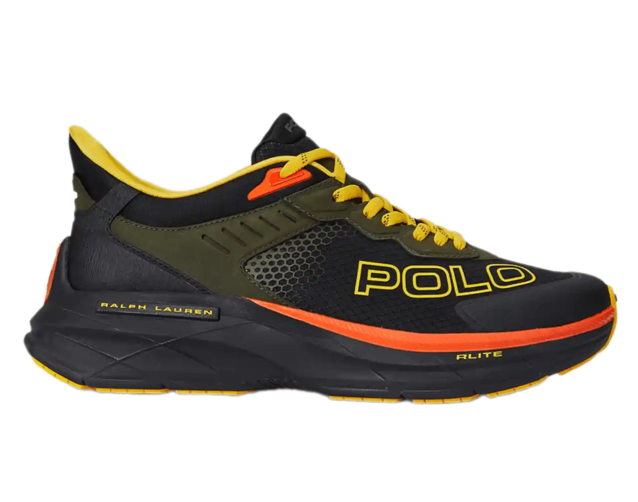 Ralph Lauren Court Blade Ripstop & Nubuck Sneaker - Olive/Black/Multi