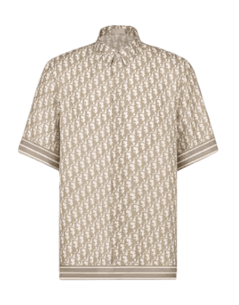 Dior Oblique Short-sleeved Shirt - Beige