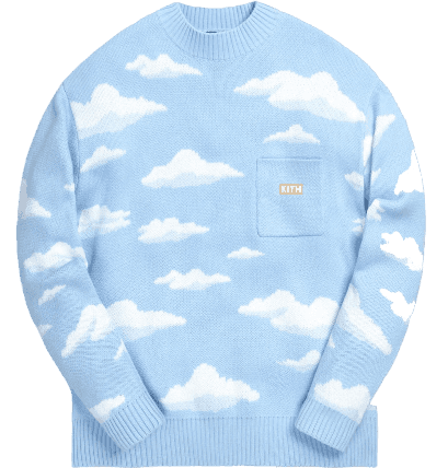 Kith x The Simpsons Cloud Intarsia Sweater - Blue