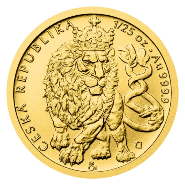 1/25 ounce Gold Coin - Czech Lion 2026