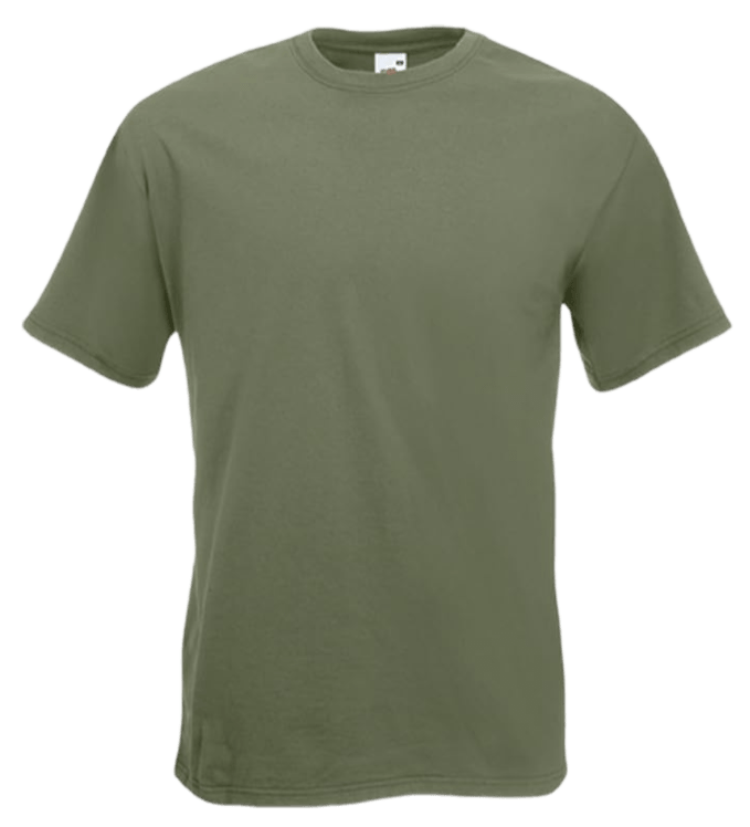 Fruit of The Loom Men's Short Sleeve T-Shirt - Olive