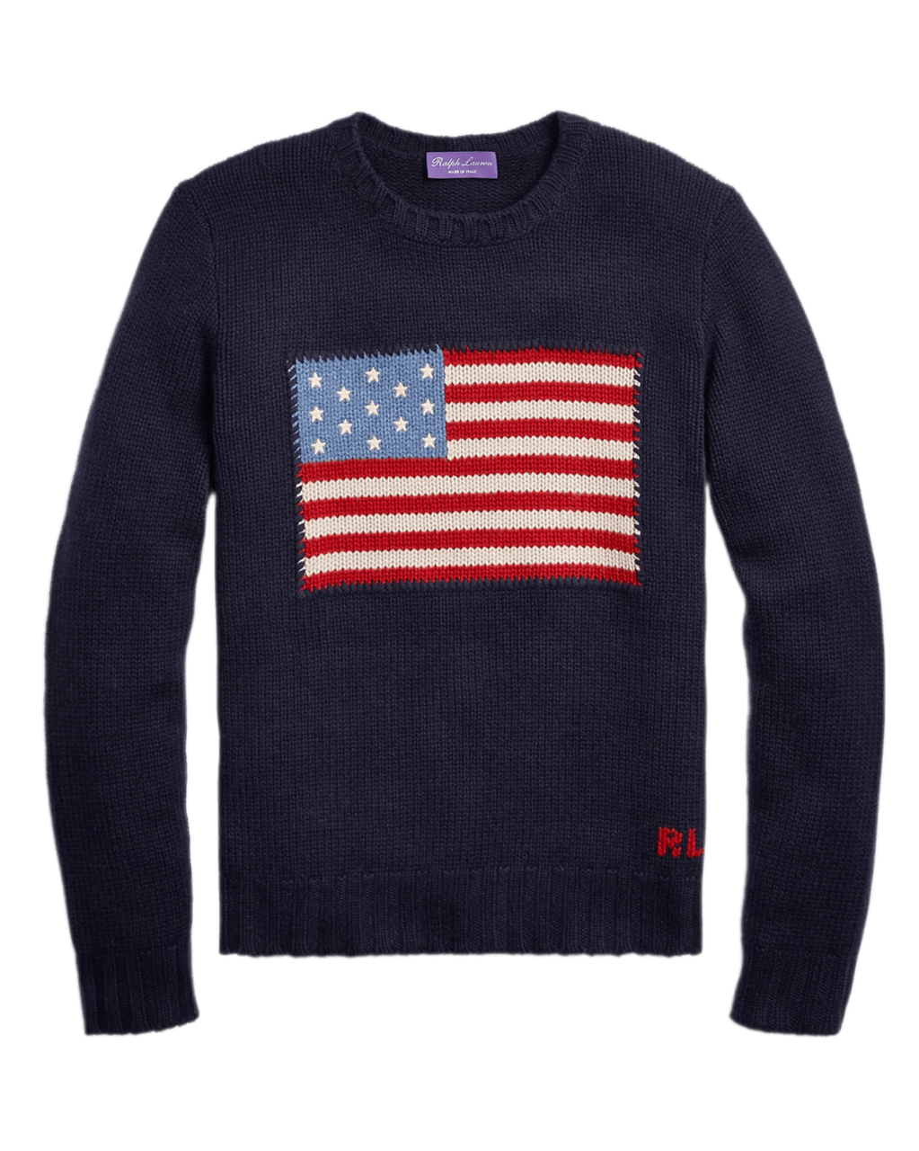 Ralph Lauren Flag Cashmere Crewneck Sweater - Navy