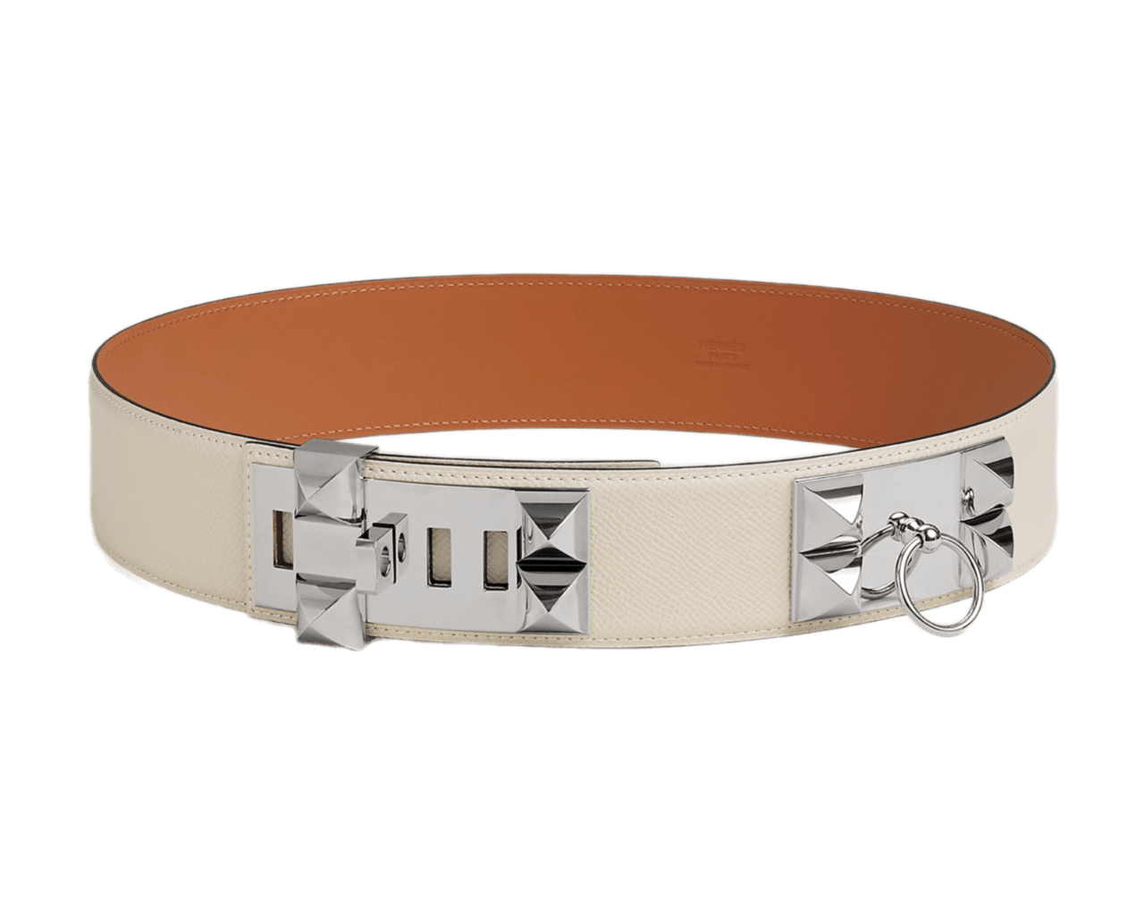 Hermès Collier de Chien 50 Belt - Craie